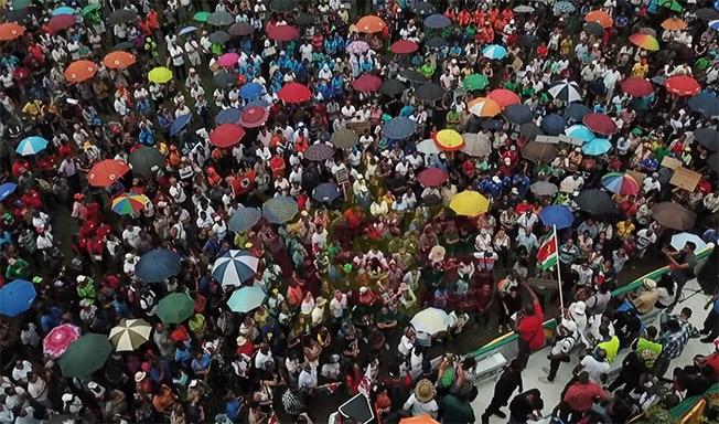 Volk niet bang voor intimidatie