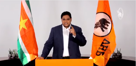 VHP voorzitter Chan Santokhi inzake indiening kandidatenlijsten, terugtreden hoofdbestuursleden en campagnevoering