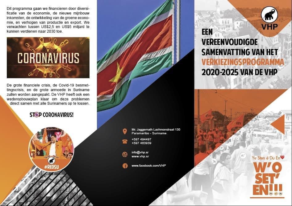 Een vereenvoudigde samenvatting van het verkiezingsprogramma 2020-2025 van de VHP