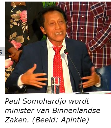 Somohardjo wordt minister van Binnenlandse Zaken