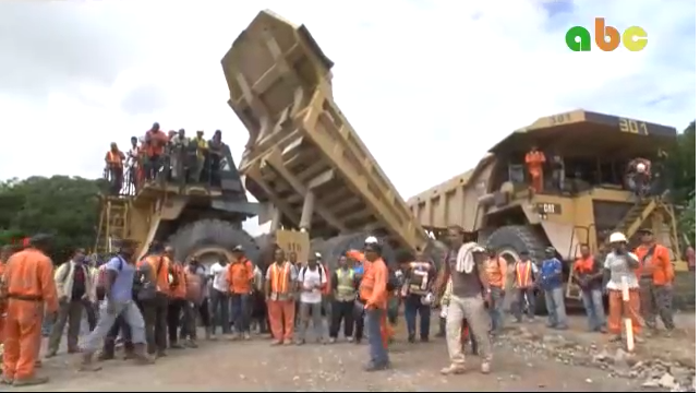 Actie door dorpelingen in het district Brokopondo