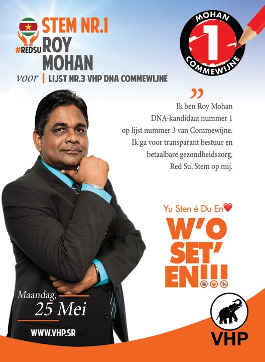 Roy Mohan krijgt meeste stemmen in Commewijne