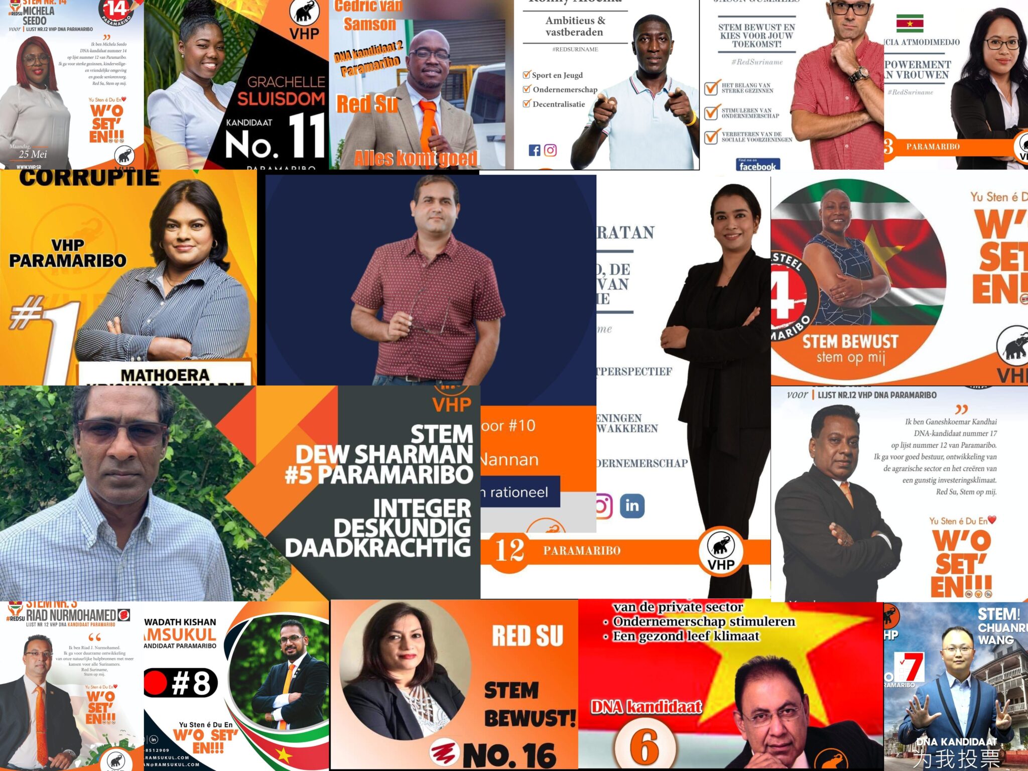 Stem bewust op 25 mei aanstaande! Stem op VHP kandidaten Paramaribo