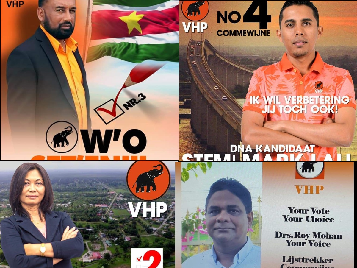 Stem bewust op 25 mei aanstaande! Stem op VHP kandidaten Commewijne