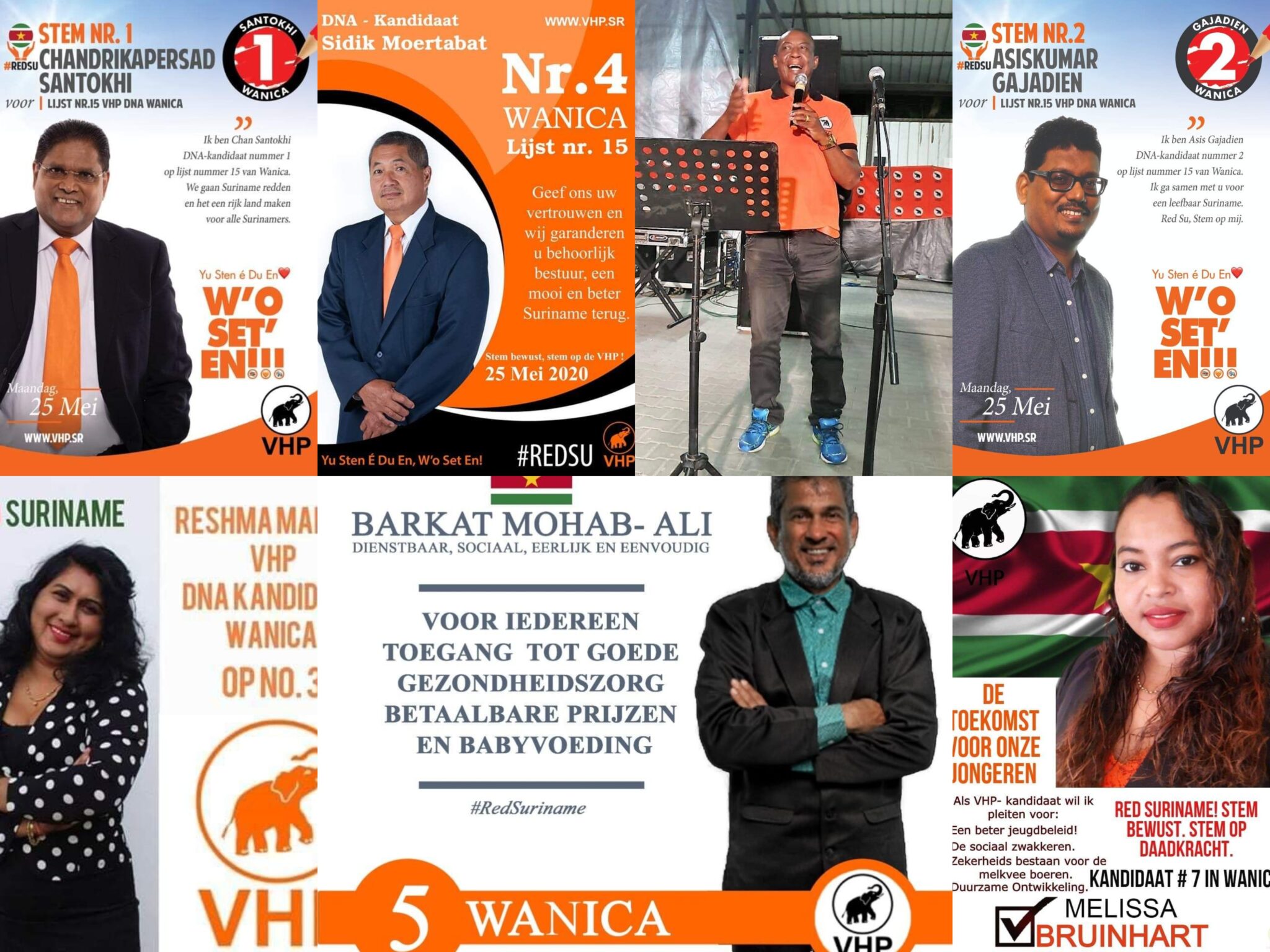 Stem bewust op 25 mei aanstaande! Stem op VHP kandidaten Wanica