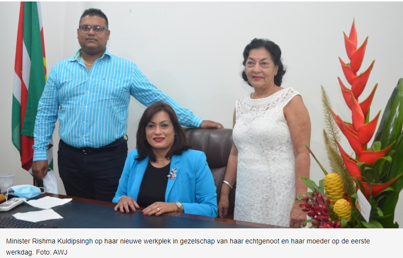 Rishma Kuldipsingh aangetreden als minister van AWJ
