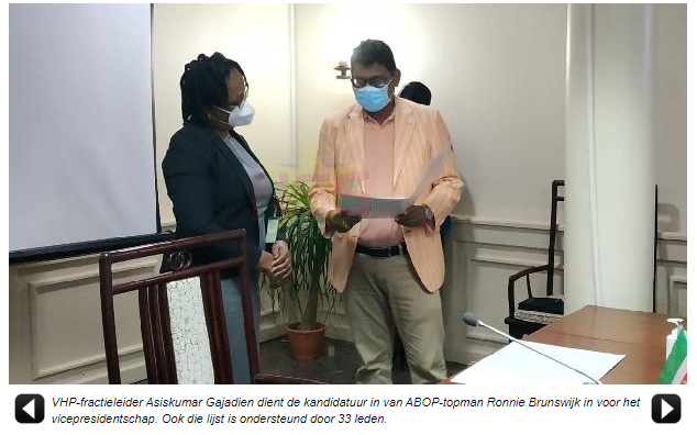 Kandidaatstelling Santokhi en Brunswijk een feit