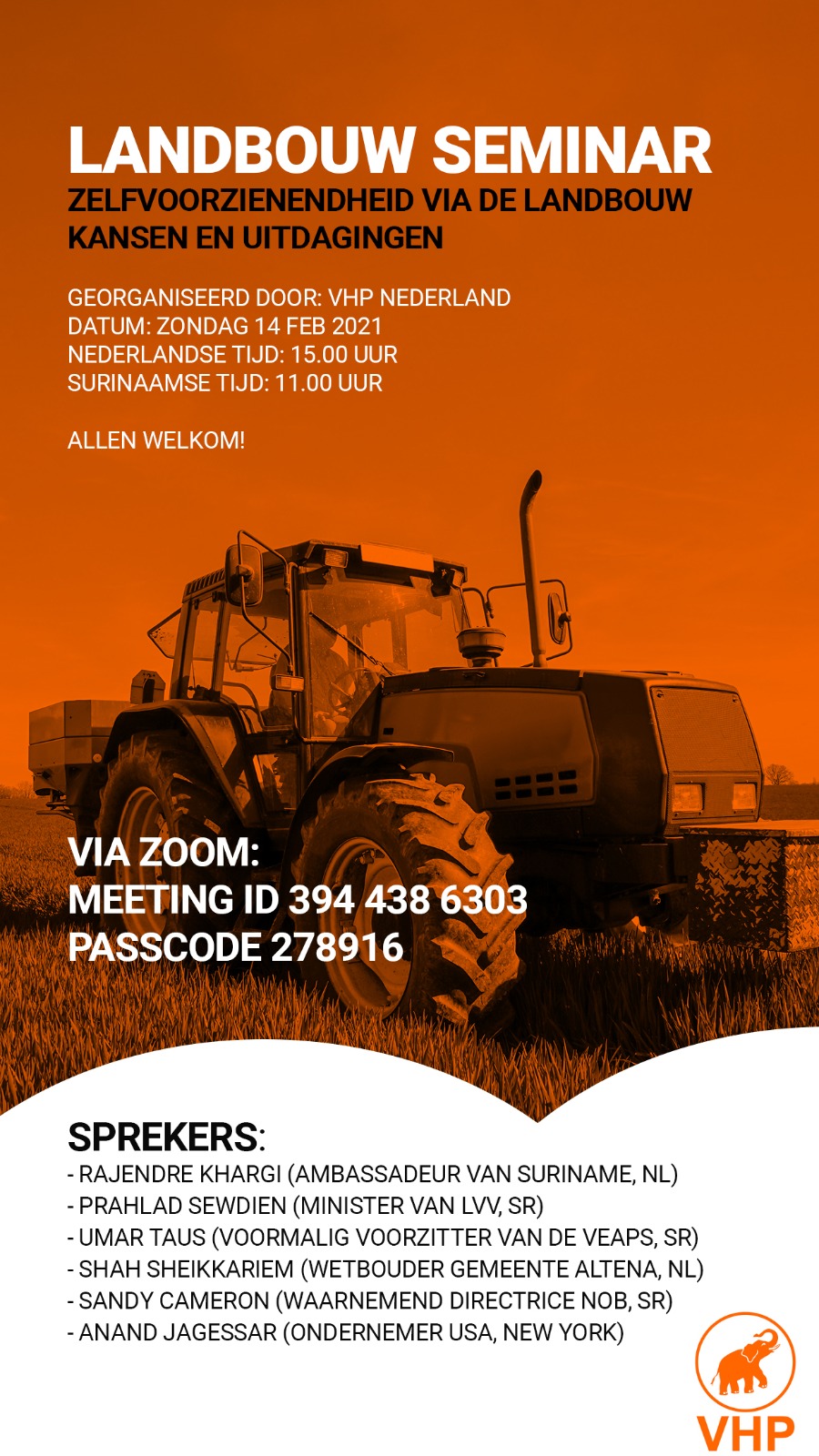 Seminar: Surinaamse Landbouw leidt tot ware zelfvoorzienendheid