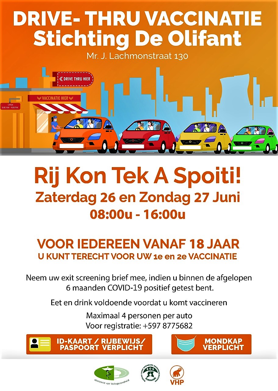 VHP houdt Drive-Thru Vaccinatie in Stichting de Olifant